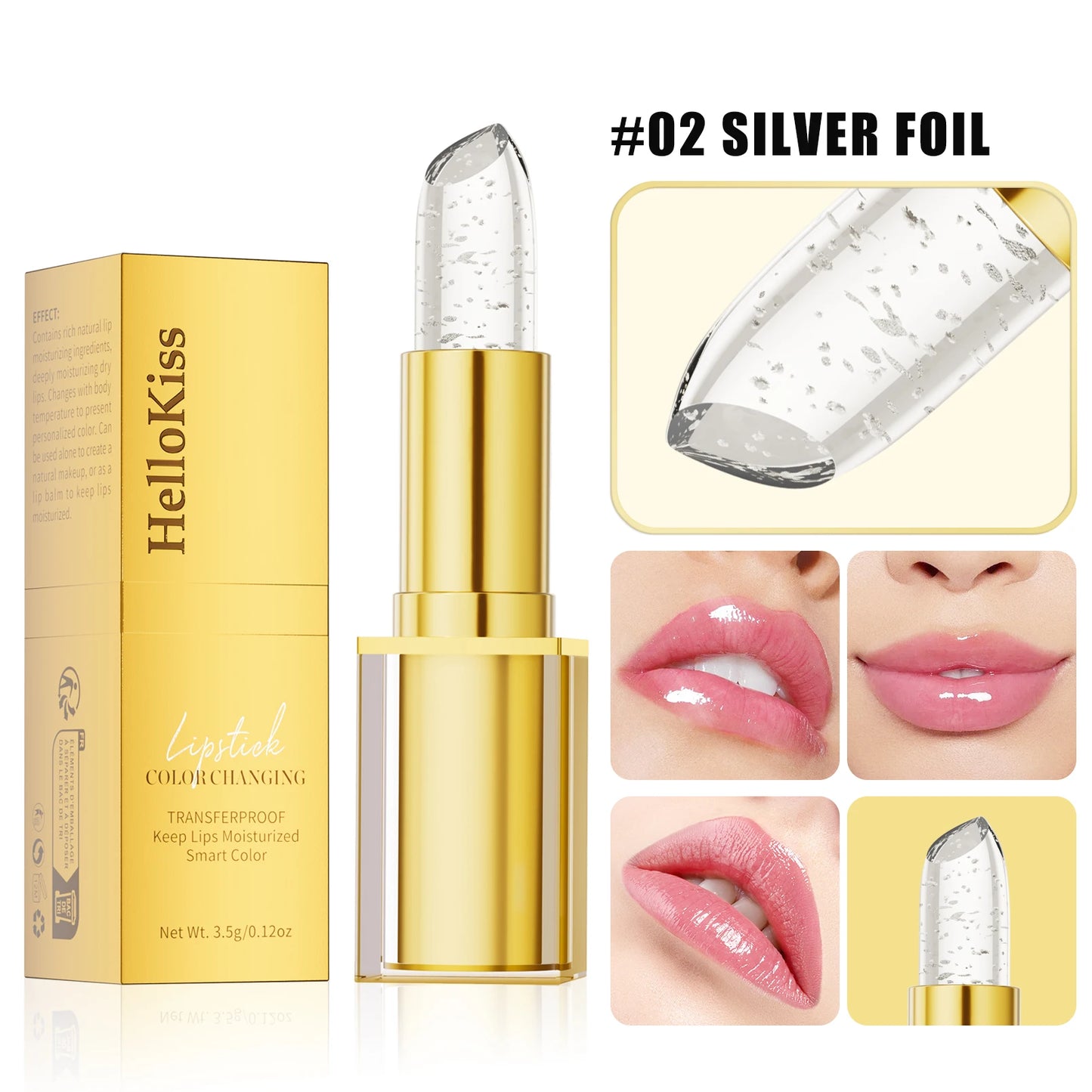 Temperature Color-Changing Lipstick – Moisturizing Waterproof Crystal Lipstick