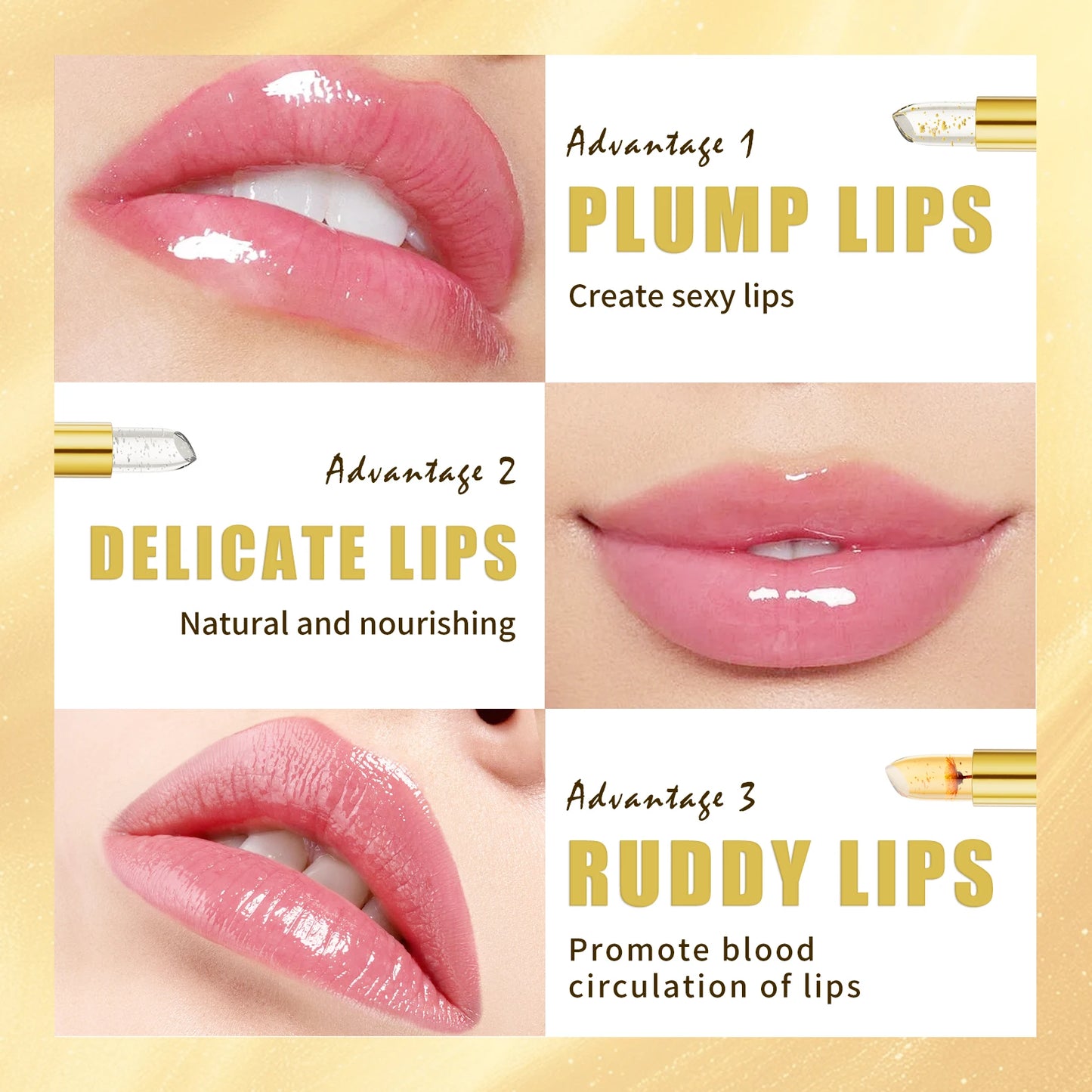 Temperature Color-Changing Lipstick – Moisturizing Waterproof Crystal Lipstick