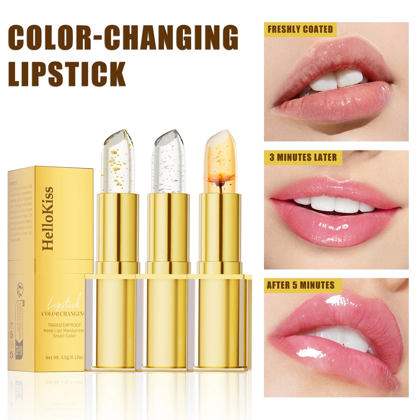 Temperature Color-Changing Lipstick – Moisturizing Waterproof Crystal Lipstick