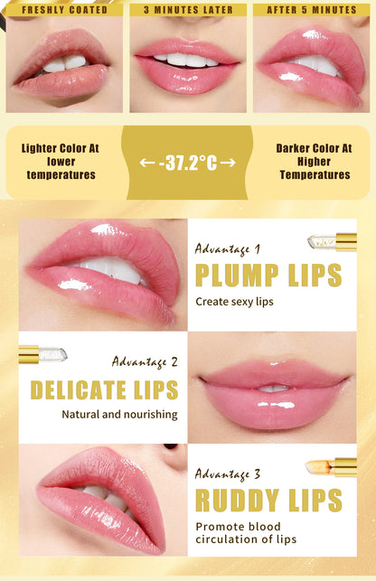 Temperature Color-Changing Lipstick – Moisturizing Waterproof Crystal Lipstick